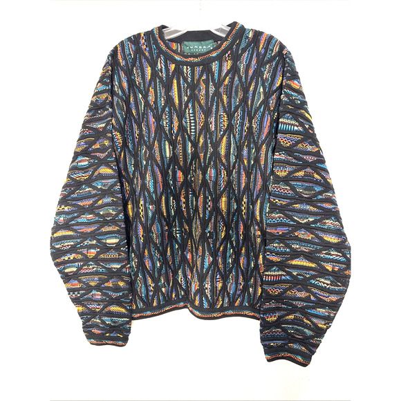 Tundra Other - Vintage 90s Tundra Canada Biggie/ Coogi/Cosby Style Colorful Crewneck Sweater